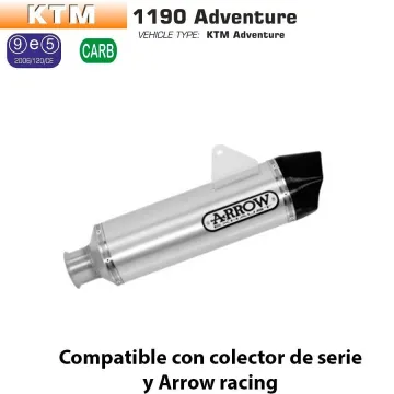 Escapes Arrow KTM 1190 Adventure 2013-2016 Maxi Racetech Aluminio - vista 1