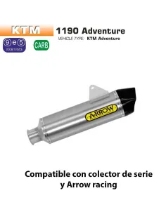 Escapes Arrow KTM 1190 Adventure 2013-2016 Maxi Racetech Titanio - vista 1 2