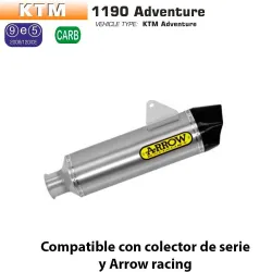 Escape Arrow KTM 1290 Super Adventure 2015-2016 Maxi Racetech Titanio - vista 2 Escape Arrow KTM 1290 Super Adventure 2015-2016 Maxi Racetech Titanio - vista 2