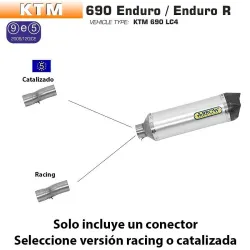 Escape Arrow KTM 690 enduro R 2009-2016 Racetech Aluminio copa Carbono - vista 1