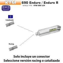 Escape Arrow KTM 690 enduro R 2009-2016 Racetech Aluminio copa Inox - vista 1