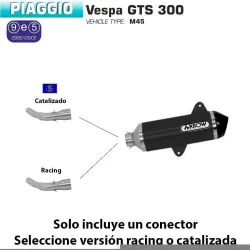 Escape Arrow Piaggio Vespa GTS 300 2008-2015 Urban Dark Aluminio