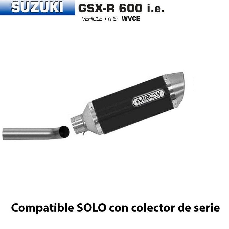 Escape Arrow Suzuki GSX-R 600 2006-2007 Street Thunder Dark Aluminio - vista 1