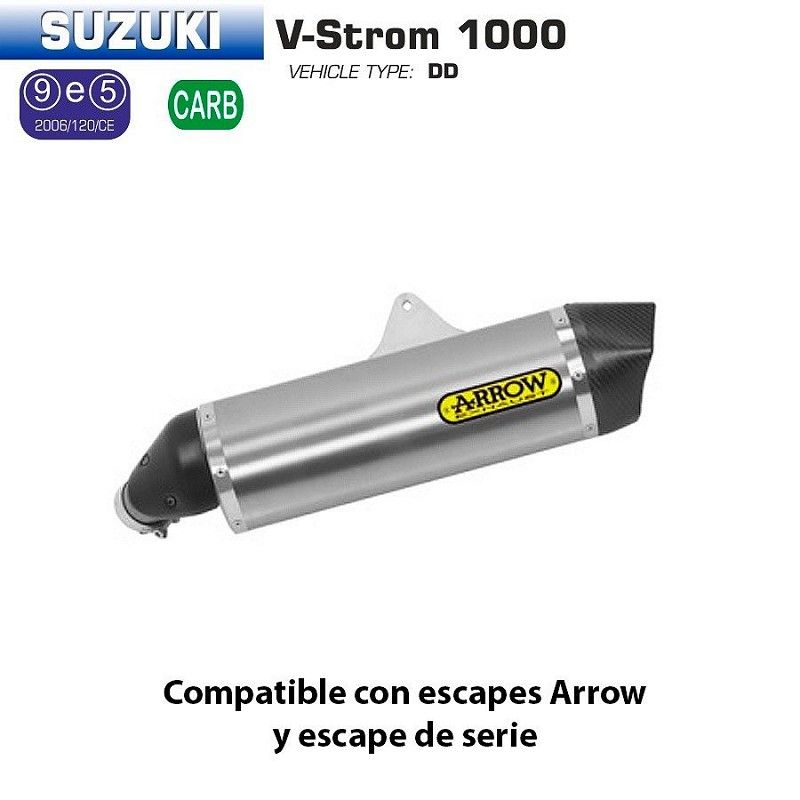 Escape Arrow Suzuki V-Strom 1000 2014-2016 Maxi Racetech Titanio - vista 1