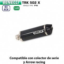 Escape Benelli TRK 502 X 2018-2020 Arrow Race-Tech Aluminio Dark copa Carbono - vista 1