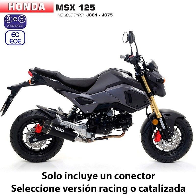 Escape completo Honda MSX 125 2016-2019 Arrow X-Kone Nichrom Dark copa Carbono - vista 1