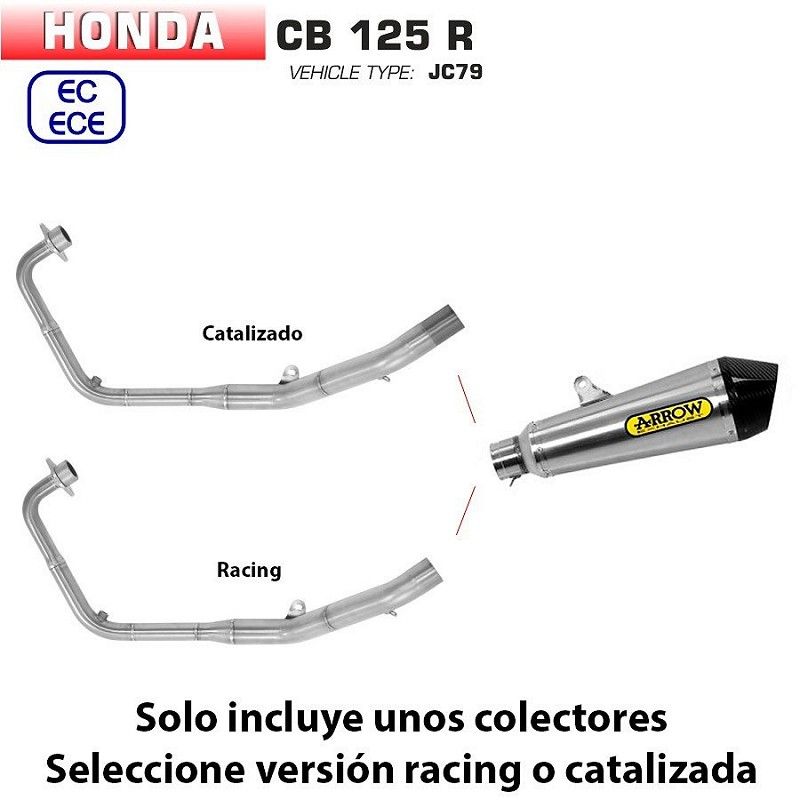 Escape completo Honda CB 125 R 2018-2020 Arrow X-Kone Nichrom copa Carbono - vista 1