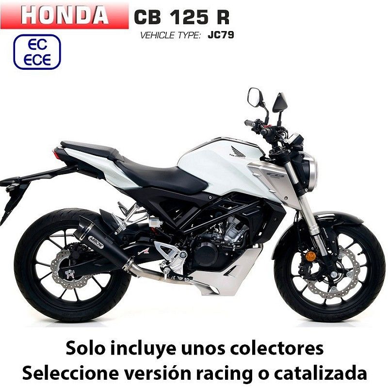 Escape completo Honda CB 125 R 2018-2020 Arrow X-Kone Nichrom Dark copa Carbono - vista 1