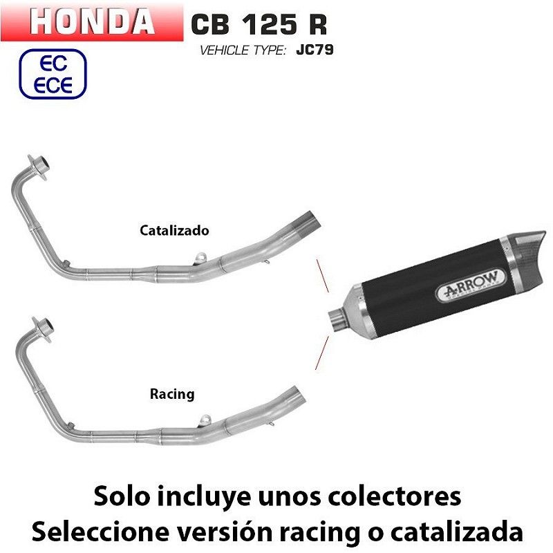 Escape completo Honda CB 125 R 2018-2020 Arrow Thunder Carbono copa Carbono - vista 1