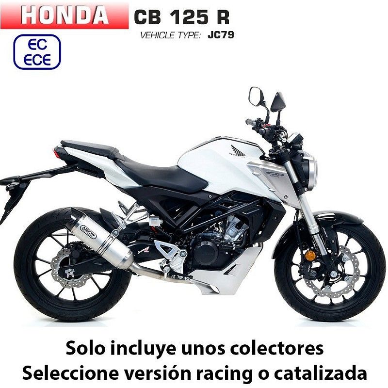 Escape completo Honda CB 125 R 2018-2019 Arrow Thunder Aluminio copa Carbono - vista 1