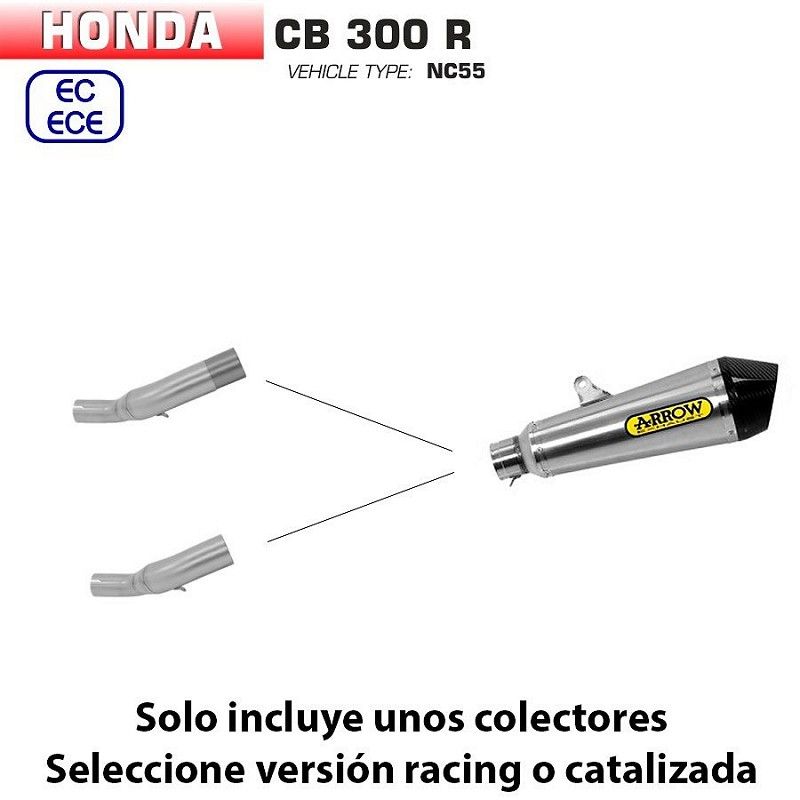 Escape Honda CB 300 R 2018-2020 Arrow X-Kone Nichrom copa Carbono - vista 3