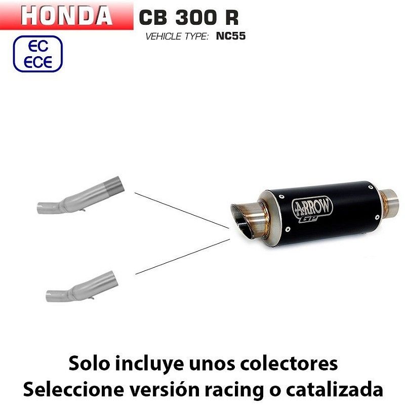 Escape Honda CB 300 R 2018-2020 Arrow GP2 Nichrom Dark - vista 1