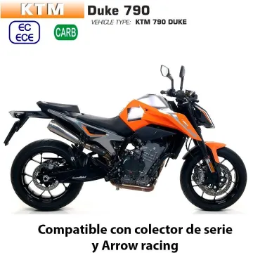 Escapes dobles KTM 790 Duke 2018-2020 Arrow ProRace Titanio - vista 1