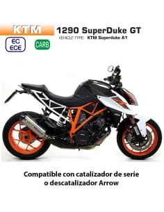 Escape KTM 1290 Superduke GT 2017-2021 Arrow Race-Tech Titanio copa Carbono - vista 1