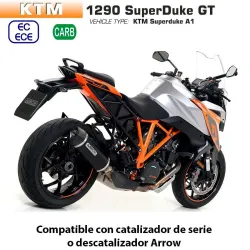 Escape KTM 1290 Superduke GT 2017-2021 Arrow Race-Tech Aluminio Dark copa Carbono - vista 2