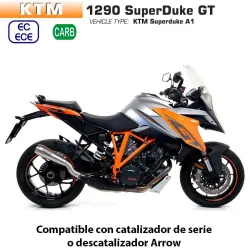 Escape KTM 1290 Superduke GT 2017-2021 Arrow ProRace Full Titanio - vista 1