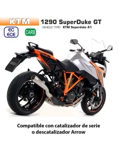 Escape KTM 1290 Superduke GT 2017-2021 Arrow ProRace Nichrom - vista 1 2