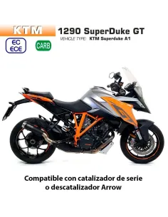 Escape KTM 1290 Superduke GT 2017-2021 Arrow ProRace Nichrom Dark - vista 1