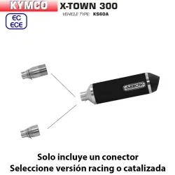 Escape Kymco X-Town 2017-2019 Arrow Urban Aluminio Dark - vista 3