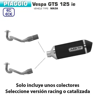 Escape completo Vespa GTS 125 2017-2019 Arrow Urban Aluminio Dark - vista 3