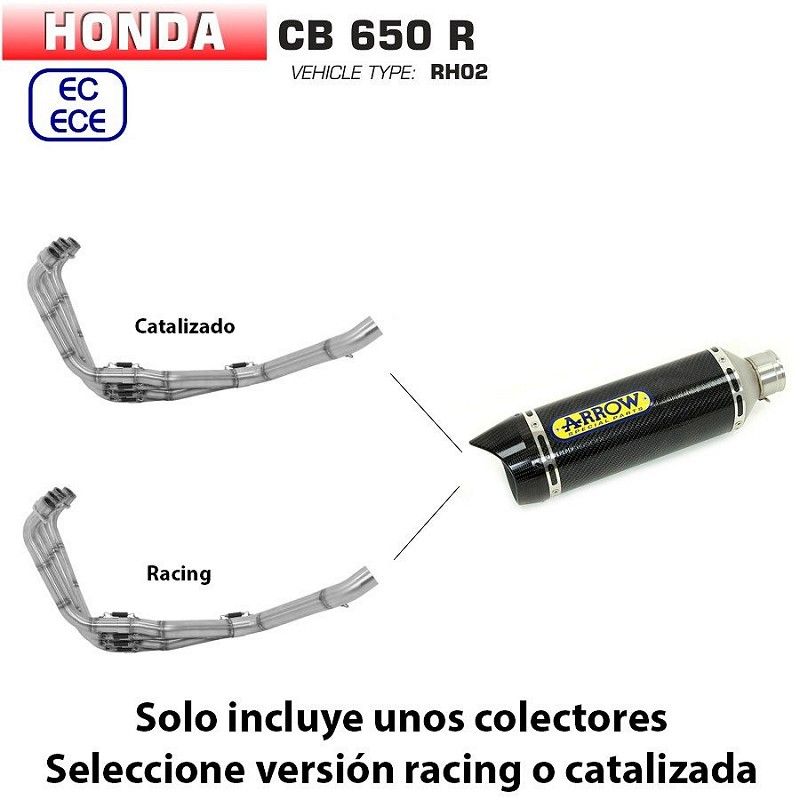 Escape completo Arrow Honda CB 650 R 2019-2021 Thunder Carbono copa Carbono - vista 1