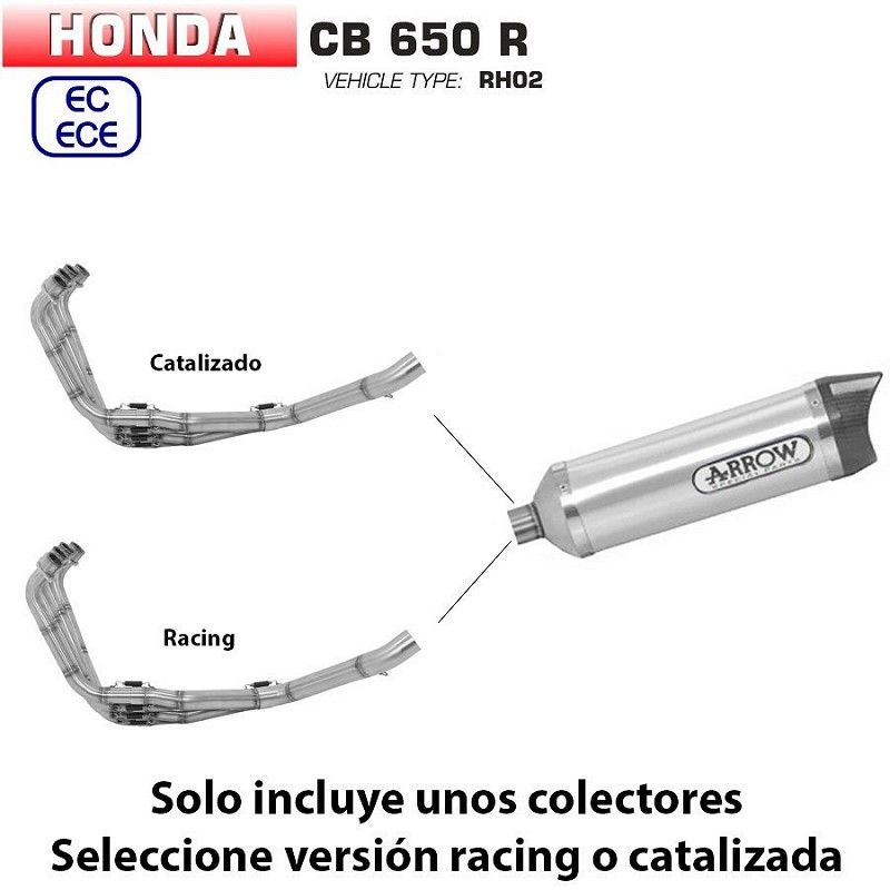 Escape completo Arrow Honda CB 650 R 2019-2021 Thunder Aluminio copa Carbono - vista 1