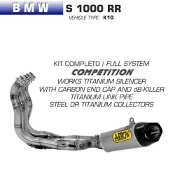 Escape completo BMW S1000RR 2015-2018 Arrow Competition EVO Titanio - Inox - vista 3