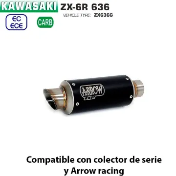 Escape Kawasaki ZX-6R 636 2019-2020 Arrow GP2 Nichrom Dark - vista 1