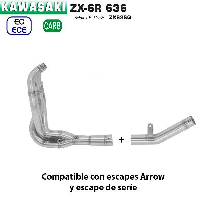 Colectores Kawasaki ZX-6R 636 2019-2020 Arrow 