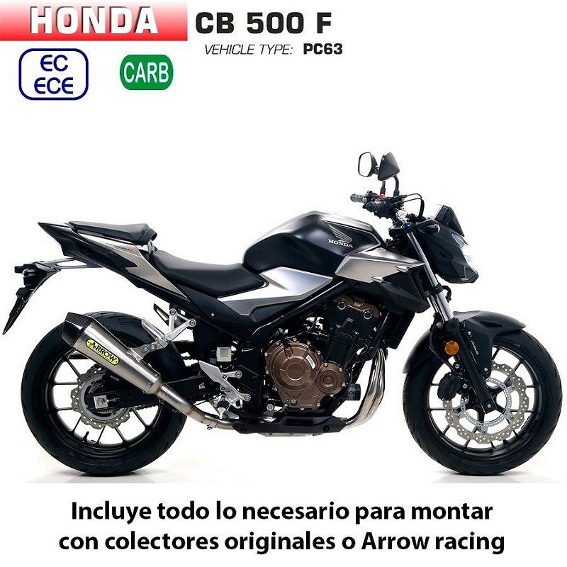 Escape Honda CB 500 F 2019-2020 Arrow Xkone Nichrom - vista 1