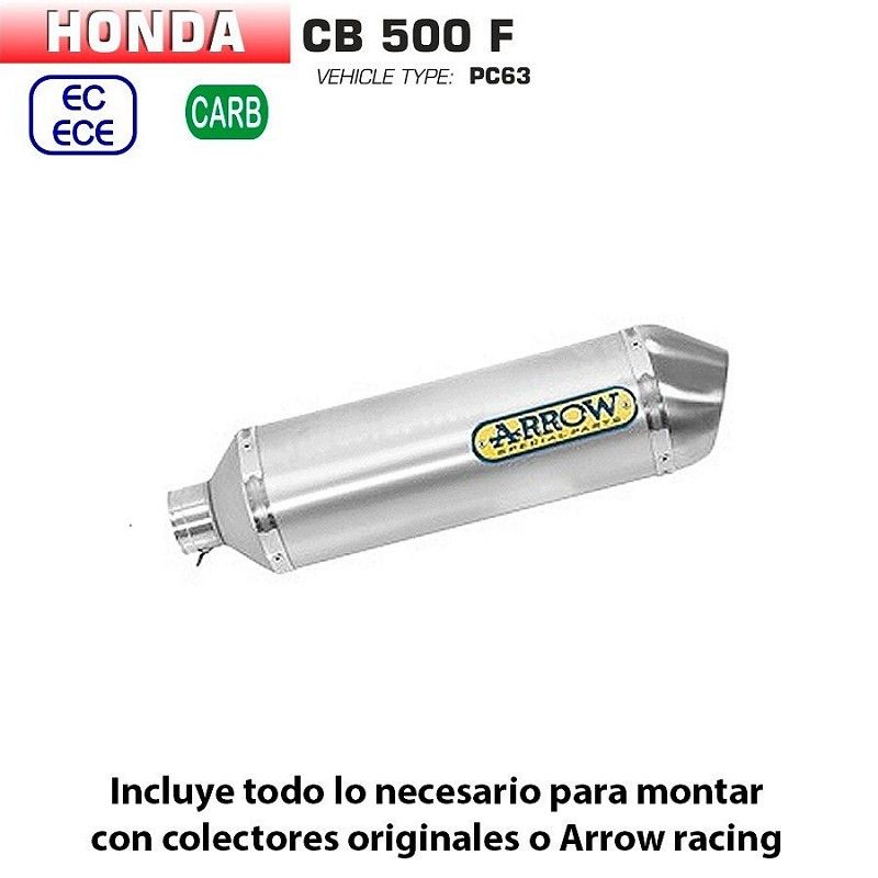 Escape Honda CB 500 F 2019-2020 Arrow Racetech Titanio copa Inox - vista 1