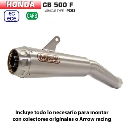 Escape Honda CB 500 F 2019-2020 Arrow ProRace Nichrom - vista 1 Escape Honda CB 500 F 2019-2020 Arrow ProRace Nichrom - vista 1