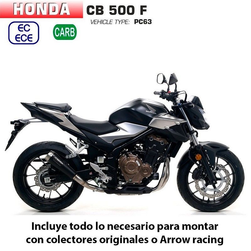 Escape Honda CB 500 F 2019-2020 Arrow ProRace Nichrom Dark - vista 1