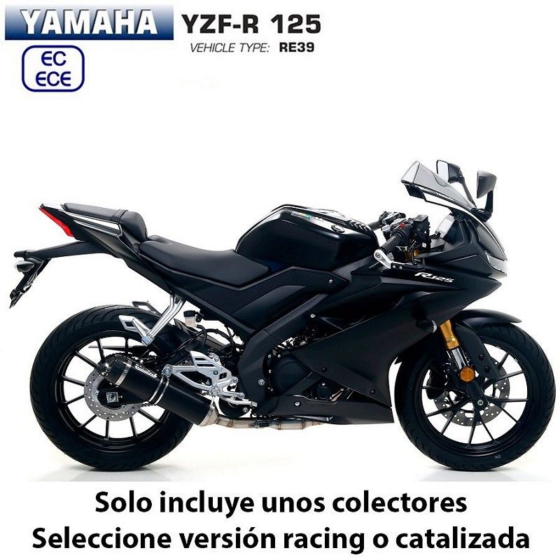 Escape completo Yamaha YZF-R 125 2019-2020 Arrow Thunder Aluminio Dark copa Carbono - vista 1