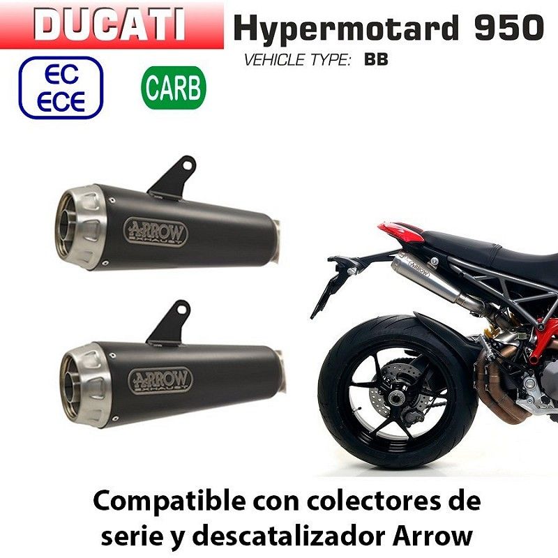 Escape Ducati Hypermotard 950 - SP Arrow ProRace Nichrom Dark - vista 1