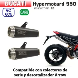 Escape Ducati Hypermotard 950 - SP Arrow ProRace Nichrom Dark - vista 1 Escape Ducati Hypermotard 950 - SP Arrow ProRace Nichrom Dark - vista 1