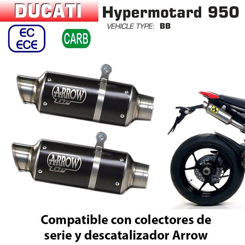 Escape Ducati Hypermotard 950 - SP Arrow GP2 Nichrom Dark - vista 1