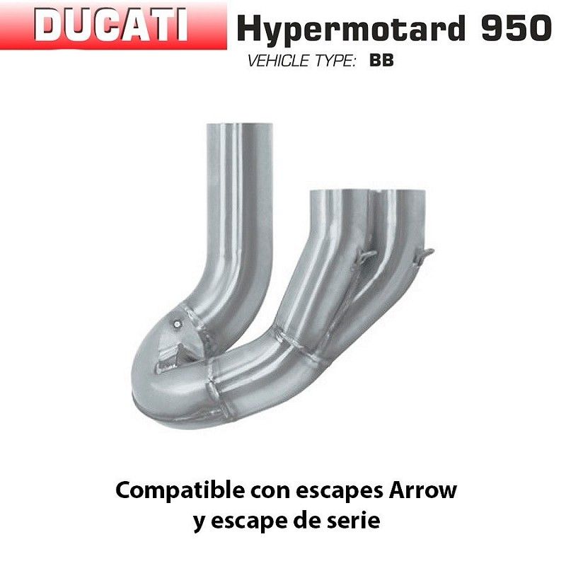 Descatalizador Ducati Hypermotard 950 - SP Arrow inox 