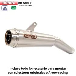 Escape Honda CB 500 X 2019-2020 Arrow ProRace Nichrom copa Inox - vista 1