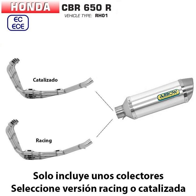 Escape completo Honda CBR 650 R 2019-2021 Arrow Thunder Aluminio copa Inox - vista 1