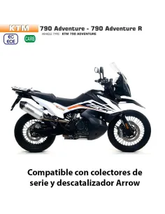 Escape KTM 790 Adventure Arrow Racetech Aluminio copa Carbon - vista 1