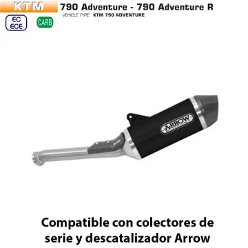 Escape KTM 790 Adventure Arrow Racetech Aluminio Dark copa Carbono - vista 1