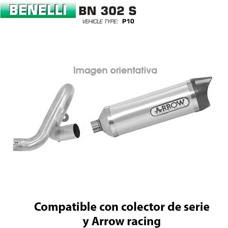 Escape Benelli BN 302 2019-2020 Arrow Thunder Aluminio copa Carbono - vista 1