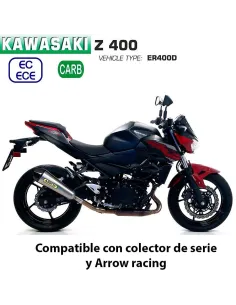 Escape Kawasaki Z400 Arrow Xkone Nichrom copa Carbono - vista 1