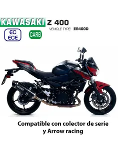 Escape Kawasaki Z400 Arrow Racetech Carbono copa Carbono - vista 1