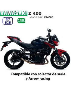 Escape Kawasaki Z400 Arrow ProRace Aluminio Dark - vista 1