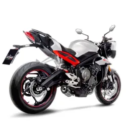Escape Leovince Triumph Street Triple 765 S - R 2017-2021 LV One Evo Carbono - vista 2 Escape Leovince Triumph Street Triple 765 S - R 2017-2021 LV One Evo Carbono - vista 2