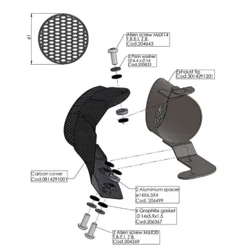 Embellecedor de escape Leovince Yamaha Tracer 900 GT 2018-2020 - vista 3