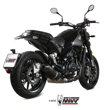 Escape Benelli Leoncino 500 MIVV Oval Carbono - vista 2