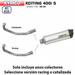Escape Kymco Xciting 400 S 2019-2020 Arrow Maxi Racetech Aluminio copa Carbono - vista 3